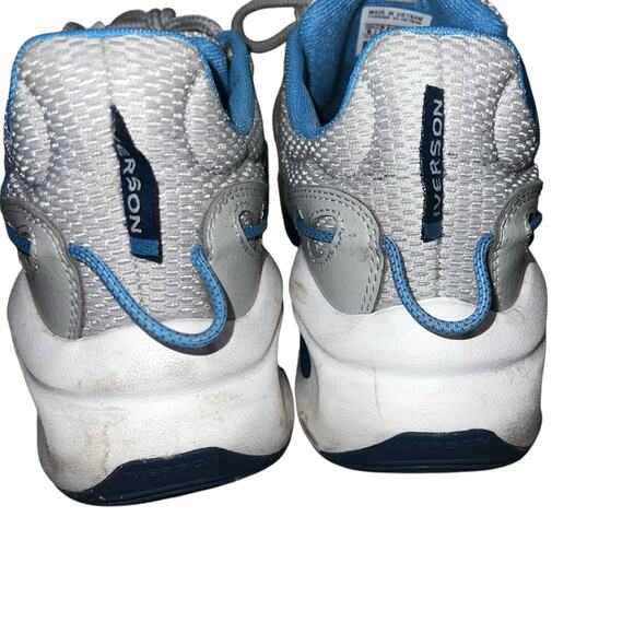 Reebok Solution Mid Blue Gray White Allen Iverson Mens Basketball Sneakers sz 8 - Picture 3 of 7